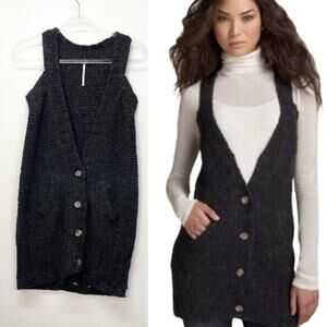 Free People Sweater Vest Size Small Wool Sleeveless